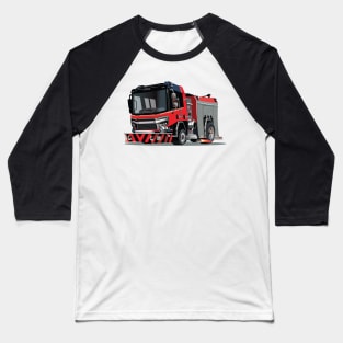 Cartoon firetruck Baseball T-Shirt